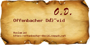 Offenbacher Dávid névjegykártya