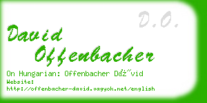 david offenbacher business card
